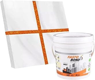Resin Epoxy Grout - 1 Kg-3 Kg & 5 Kg - Goldan_ Glitter-Sparkle Colors Tile Grout_Fastobond | 3 Components Only | Premixed Glitter For Uniform Finish (3 Kg, Orange Golden), 1 Bucket
