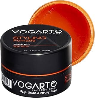 Hair Styling Pomade for Men, Strong Hold with Medium Shine, Water-Based Hair Wax, Classic Gentleman Grooming Product, Flexible All-Day Hold, Easy Rinse, 3.52 oz