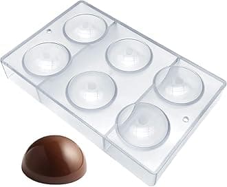 Large Half Ball Chocolate Mold Ball Polycarbonate Mould Chocolate Semi Sphere Mold Tray (Large 2.5inch)