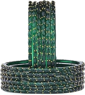 Rain Drop Glass Bangles Set For Women And Girls Pack of 12(Size 2.10 And 2.12 Avaiables)