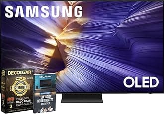 Samsung 48 inch OLED 4K S90F Smart TV (2025) Vision AI, OLED HDR+, Glare-Free Bundle with CPS Exclusive 1-Year Protection & Deco Gear Complete Home Theater Beginner's Guidebook