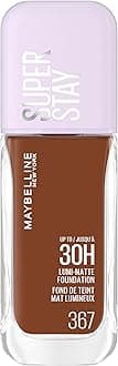 Maybelline New York Super Stay up to 30HR Lumi-Matte Foundation, Medium-Full Coverage, Vegan Formula*, Amino Acids, Niacinamide, Vitamin E, All Day Wear - Shade: 367