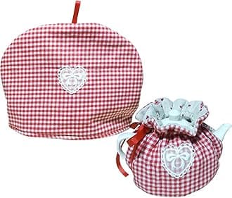 OLizee 2pcs Insulated Tea Cozy for Teapot & Kettle Warmer Cover - Plaid
