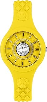 Fire Island Lion Collection Luxury Womens Watch Timepieces with a Yellow Strap, Case and Dial