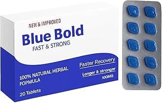 Blue Pill | Herbal Supplement Blue Pills for Men | High Strength Performance Powerful Fast Acting Long Lasting Results | Enhancing Male Stamina & Endurance Booster Tablets