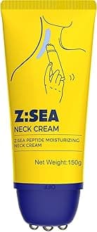 Neck Firming Cream with Roller, Tightening and Lifting Neck & Chest Cream for Crepey Skin, Anti Aging Wrinkle Moisturizer, 5.29 Oz