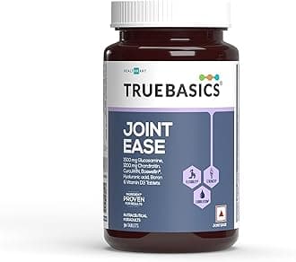 TrueBasics Joint Ease (90 Tablets) | With 1500mg Glucosamine, 1200mg Chondroitin, Boswellin | For Joint Pain, Bone & Muscle Strength