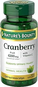 Cranberry Pills for Women Urinary Tract Health, Cranberry Supplements with Concentrate & Vitamin C, 120 Softgels