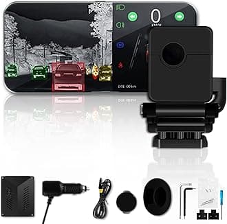 Thermal Camera for Cars - 1000ft Night Vision Thermal Imaging Security System with AI Alerts, Blind Spot Detection & 64GB Storage | People/Vehicle/Animal Detection Camera