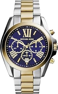 Michael Kors Bradshaw Women's Watch, Stainless Steel Chronograph Watch for Women with Steel or Leather Band