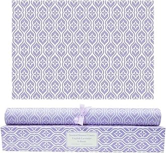 SCENTORINI Lavender Scented Drawer Liners, Scent Paper Liners for Drawers, Dresser Shelf, Linen Closet, (6 Sheets)