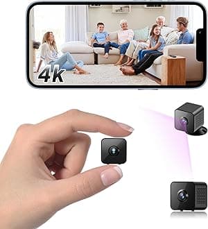 Mini Camera, 4K WiFi Wireless Camera Small Portable HD Nanny Cam with Motion Detection, Cloud & SD Storage, Night Vision Micro Security Cameras for Home Office Car Pet Baby Bathroom Indoor & Outdoor