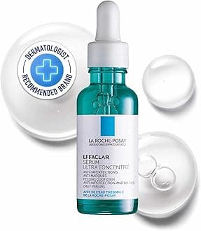 La Roche Posay Effaclar Anti-Aging Facial Serum with Salicylic Acid, Glycolic Acid & Niacinamide, Ultra Concentrated, Targeted Treatment for Blemishes, Fine Lines & Large Pores, 30ml