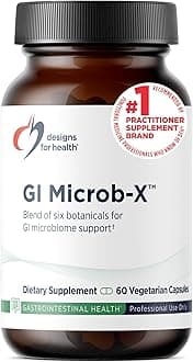 GI Microb-X - Botanical Gut Support, Cleanse + Detox Supplement with Tribulus, Berberine + Barberry Extract - Vegetarian + Non-GMO (60 Capsules)