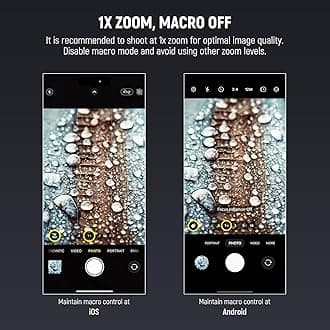 10X Macro Lens with 17mm Thread, Glass-based Construction, Prime Lens Design, Compatible with 17mm Threaded Accessories, iPhone 15 Pro Max, Samsung Galaxy S24 Ultra