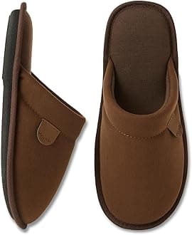 Comfortable House Slippers for Men Full Toe Comfortable Indoor Slip on Warm Slides Sandals with Memory Foam for Bedroom,Indoor Home