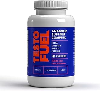 TestoFuel 120 T-Booster Pills - Test Booster for Men - 100% Natural Ingredients - Contributes to Normal Testosterone Levels & Muscle - Vitamin, Fenugreek & Magnesium Booster