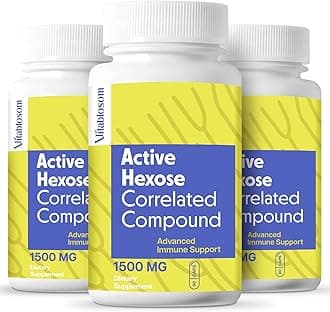 Vitablosom Active Hexose Correlated Compound Supplement 1500mg, Natural Mushroom Supplement Supports Immune Health, Liver Function, Maintains Natural Killer Cell Activity, 270 Capsules