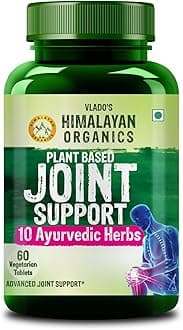 HIMALAYAN ORGANICS Plant Based Joint Support With Boswellia Serrata | Amla, Alfalfa, Turmeric, Moringa | Strong Bones & Relives Joint Pain | Better Flexibility For Men & Women - 120 Veg Capsules