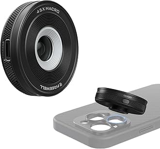 Freewell 45x Macro Lens for Smartphones 17mm Threaded Extreme Detail Close-Ups Lens for iPhone & Samsung
