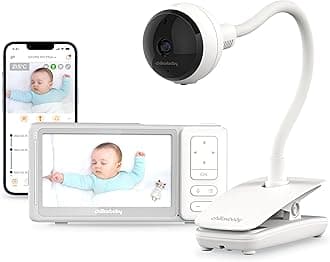 CHILLAX Giraffe Pro Max Baby Monitor - Video Baby Monitor with Full HD 1080p Camera and 5 Inch 720P Video Parent Unit, Privacy Protection Switch, Auto Dimming LED, Gooseneck, 2-Way Audio, Night Vision