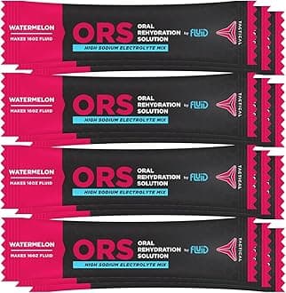 Fluid Tactical - ORS (Oral Rehydration Solution), Recover Faster, Extreme Dehydration Electrolytes, 12pack (Watermelon)