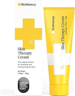 Manuka Honey Cream for Dry & Itchy Skin | Fast Relief for Eczema, Rosacea, Psoriasis, & Dermatitis | Natural & No Fillers|1.75 Ounce