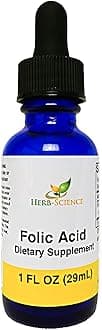 Herb-Science Liquid Vitamin B9 Drops – Liquid Folic Acid Drops – Alcohol-Free Extract -