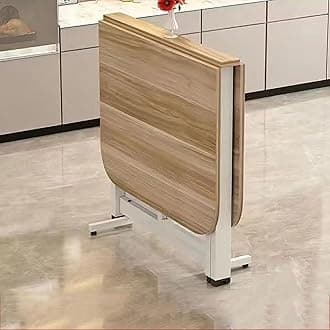 Folding Dining Table, Drop Leaf Dining Table, Extendable Kitchen Table, Space Saving Dining Table, for Kitchen, Bedroom, Living Room (Color : F, Size : 120cm)