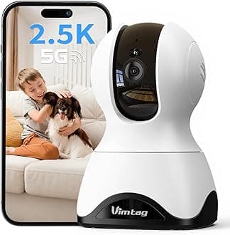 Pet Camera, 2.5K HD Pet Cam, 360° Pan/Tilt View Angel with Two Way Audio, Dog Camera with Phone APP, Motion Tracking Alarm,Night Vision,24/7 Recording with Cloud/Local SD, Smart Home Indoor Cam