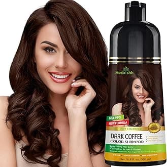 Hair Color Shampoo for Gray – Hair Dye Color in Minutes–Long Lasting–500 Ml–3-In-1 Color–Ammonia-Free (Dark Coffee)