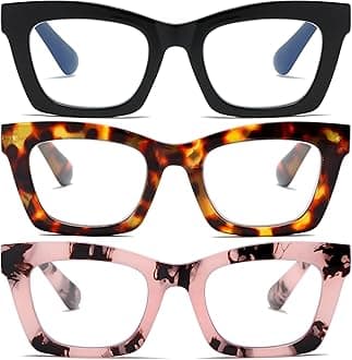 Ladies Reading Glasses Oprah Style Stylis Style with Blue Light Blocking Spring Hinge