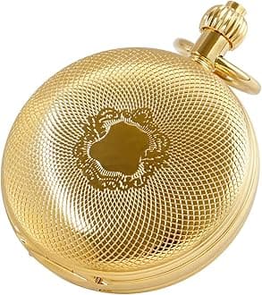 Vintage Mechanical Pocket Watch Unique Tourbillon Moon Phase Roman Numerals Scale Double Hunter Pocket Watches & Gift Box