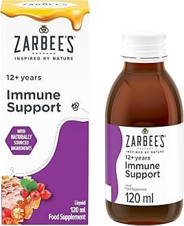 Zarbee’s Adult Immune Support, 120 ml, To Support the Immune System* daily, Honey-Based, No Artificial Colours or Flavours, Multivitamin