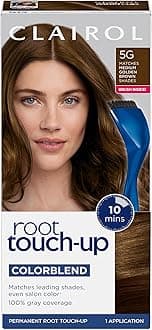 Clairol Root Touch-Up by Nice'n Easy Permanent Hair Dye, 5G Medium Golden Brown Hair Color, Pack of 1