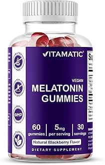 Melatonin Gummies for Kids & Adults - (2.5 mg 5 mg & 10 mg Doses) - 60 Vegan Gummies