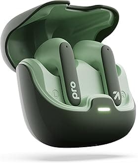 Audio Z40 Pro with 100H Playtime, Quad Mic ENC, 45ms Low Latency Gaming, Premium Rubber Grip Case, 13mm Bass Drivers, Made in India TWS Bluetooth 5.3 Truly Wireless in Ear Earbuds (Jungle)