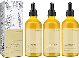 180 ML Natural Hair Growth Oil, Carvenchi Organic Rosemary Oil for Dry Damaged and Growth Thin Hair.