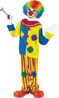 Fun World Big Top Clown Costume, Medium 8-10, Multicolor