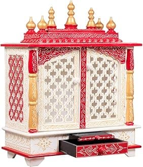 Kamdhenu Art and Craft Wooden Temple/Home Pooja Mandir/Mandap (D918)