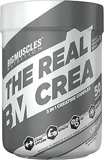 Bigmuscles NutritionReal Crea Micronized Flavoured Creatine Lemony [50 Servings, 150g]
