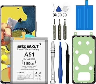 Replacement Battery for Samsung Galaxy A51,5150mAh High Capacity 0 Cycle Lithium Polymer Battery for Samsung Galaxy A51 SM-A515F SM-A515F/DS with Tool Kits,EB-BA515ABY