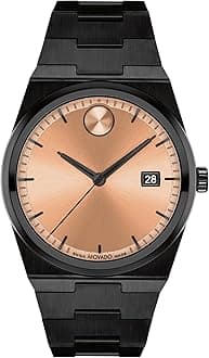 - Bold Quest Men's Sport Watch - Swiss Quartz Movement, Stainless Steel Link Bracelet - 5 ATM Water Resistance - Luxury Fashion Timepiece for Him - 40mm