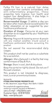 Fytika Fit Liver | Liver Detox Supplement | For Healthy and Strong Liver | Enriched with Milk Thistle, Kutaki, Kalmegh, Bhumi Amla and Probiotics | 120 Tablets