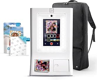 Sprocket Photo Booth Machine Instant Color Photo Printer (White) STARTER Bundle + Zink Paper (100 Sheets) + Padded Carrying Case