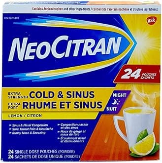 Extra Strength Cold & Sinus Night, 24 Single dose Pouches(Powder)