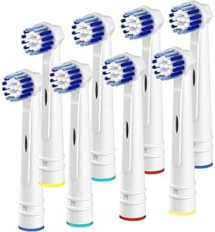 Replacement Toothbrush Heads Compatible with Oral B Braun, 8 Pack Professional Electric Toothbrush Heads Brush Heads Refill for Oral-B 7000/Pro 1000/9600/ 500/3000/8000