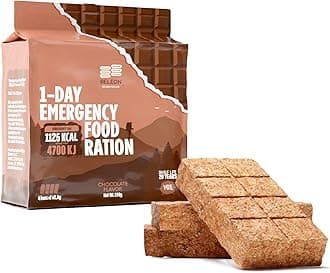 Emergency Food Supply - Chocolate Survival Ration - 20 Years Shelf Life - 1 Day