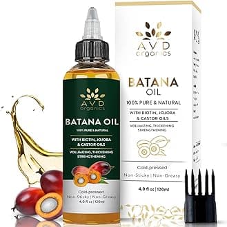 AVD Organics Batana Oil – 100% Pure & Natural Batana Oil for Hair from Honduras | Skin Moisturizing, Eyebrows & Eyelashes | Natural Hair Oil for Men & Women | 120ml