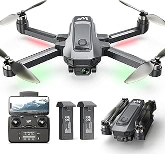 Drones with Camera for Adults 4k, WeFone WF30 GPS FPV Foldable Quadcopter for Beginners, Follow Me and Auto Return Home, Brushless Motor, 5G Transmission, 2 Batteries for 40 Mins Flight Time, Black